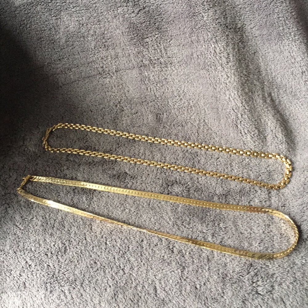 2 Gold Color Necklaces